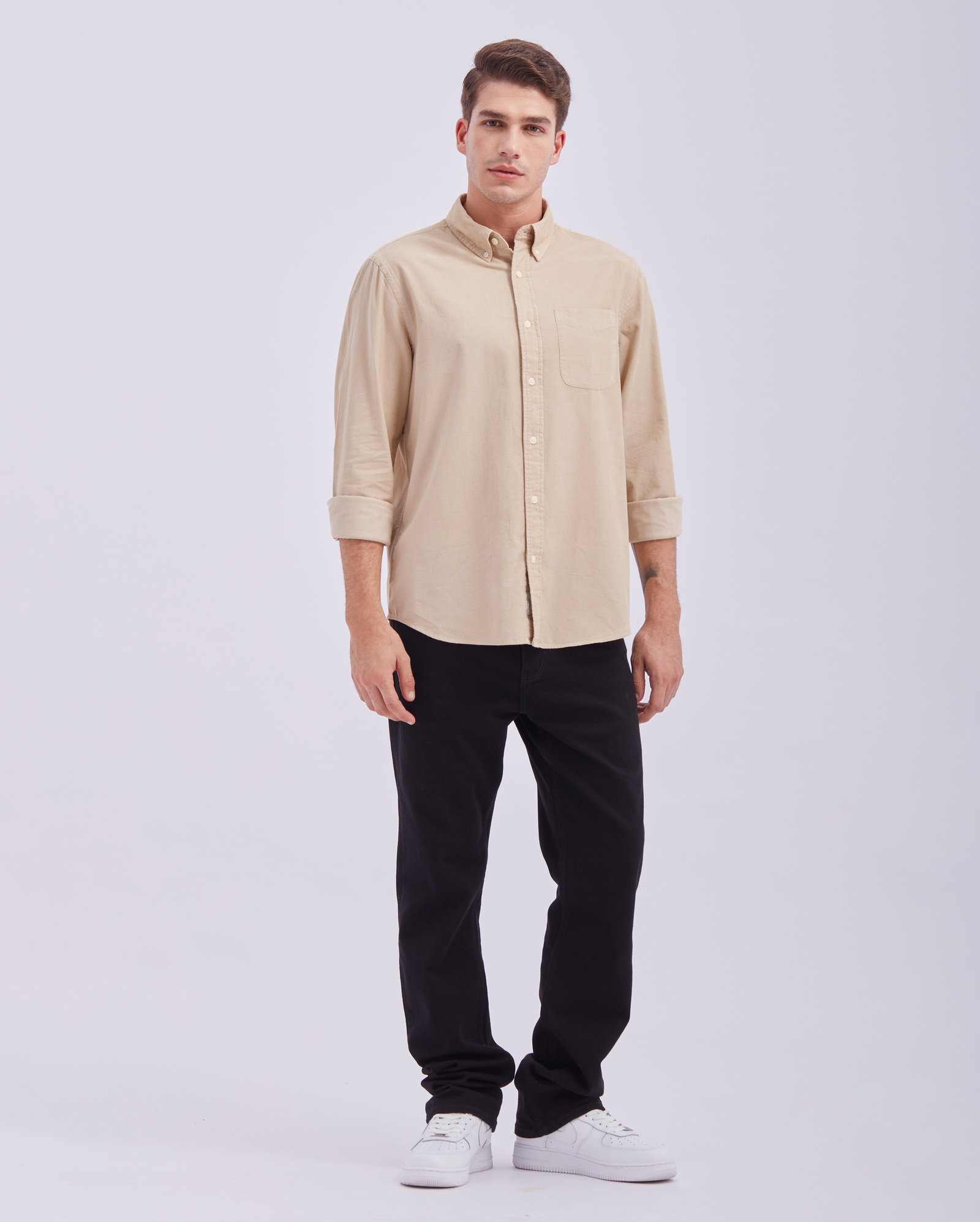 Classic Beige Corduroy Shirt